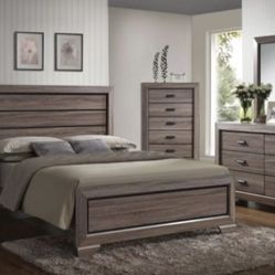 Weathered Gray Bedroom Set