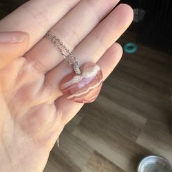 Heart Rhodochrosite Necklace 