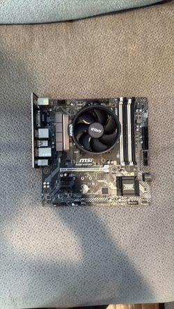 MSI motherboard B450M Bazooka with network, AMD  Ryzen 5 2600 CPU, Corsair Vengeance PRO RGB 16GB(x2)