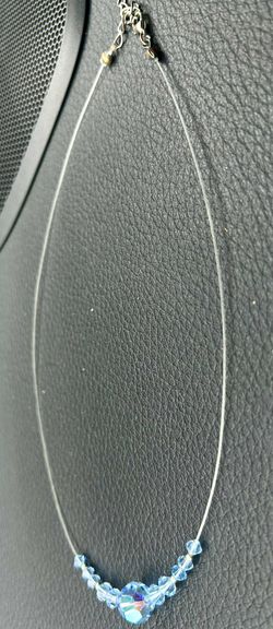 Blue Swarovski Crystal Illusion Necklace