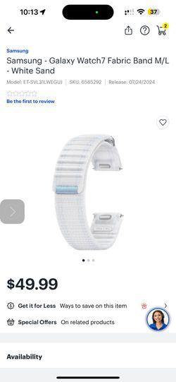 New Samsung Galaxy Watch Fabric Band, Smartwatch Replacement Strap For Watch 4,5,6,7 Series