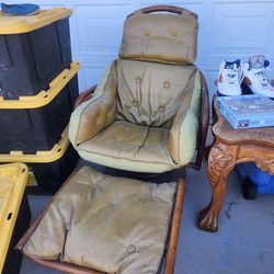 Unique Retro Rattan Rocker Swivel Chair
