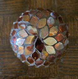 Mosaic Glass Decorative Sphere 4.5" Diameter