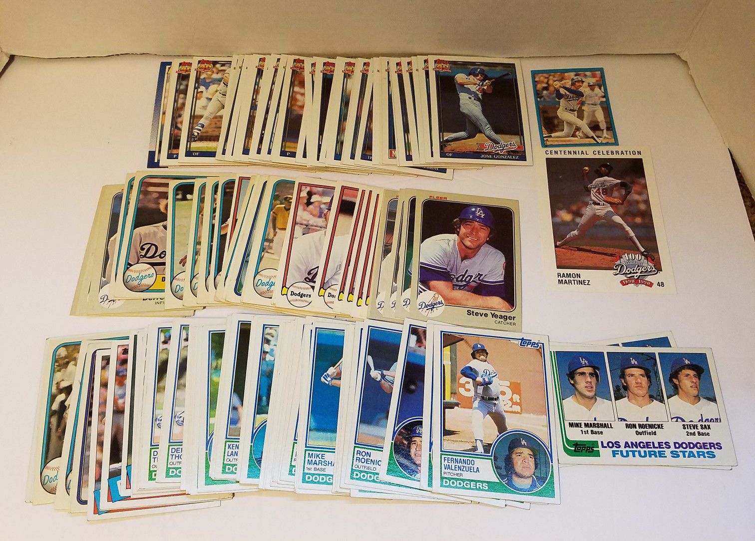 120 + misc DODGERS baseball cards lot