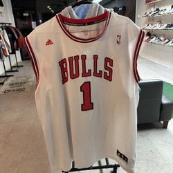 Adidas NBA Chicago Bulls #1 Derrick Rose Swingman Jersey White XXL