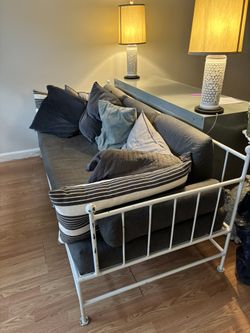 vintage mid century metal couch sofa