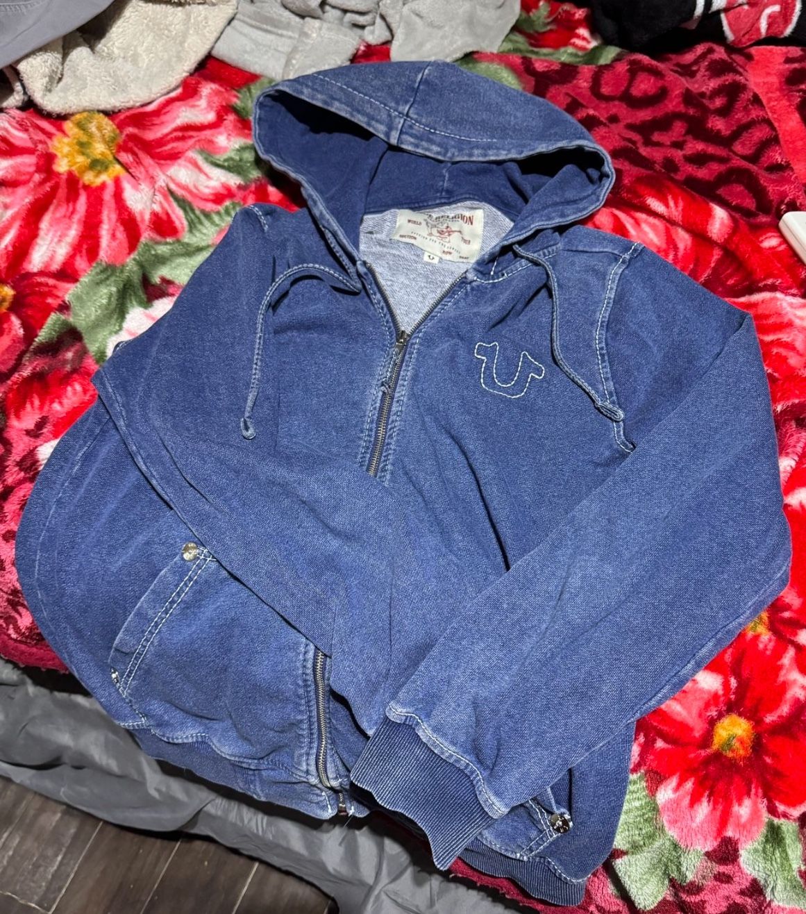 True Religion Indigo Hoodie Blue