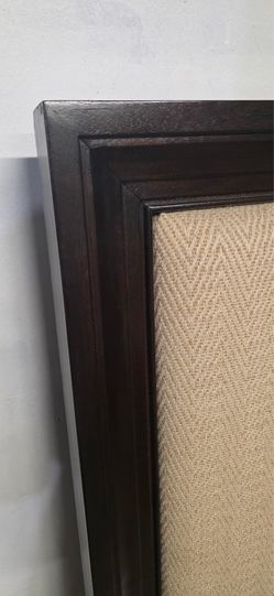 Pottery barn wood upholstered headboard
