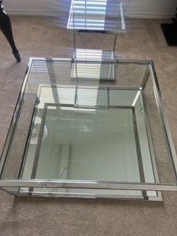 Modani-Chrome Table w/ matching side table.
