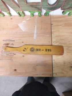 University of Iowa Fraternity Wooden Paddle