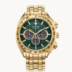 Citizen Men's Eco-Drive Carson Stainless Steel Bracelet Chronograph Watch