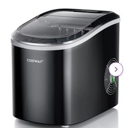 Black Costway 27 Lb. Daily Production Bullet Ice Portable Ice Maker