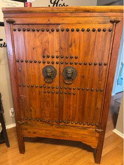 Rustic Mexican Wooden Armoire