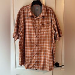 Columbia Sportswear Company Casual Men's Plaid Button-Down Shirt Size 4XT