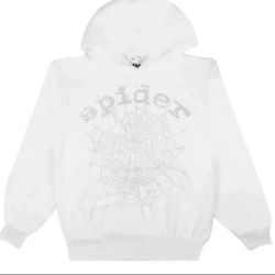 White OG Rhinestone Sp5der Hoodie