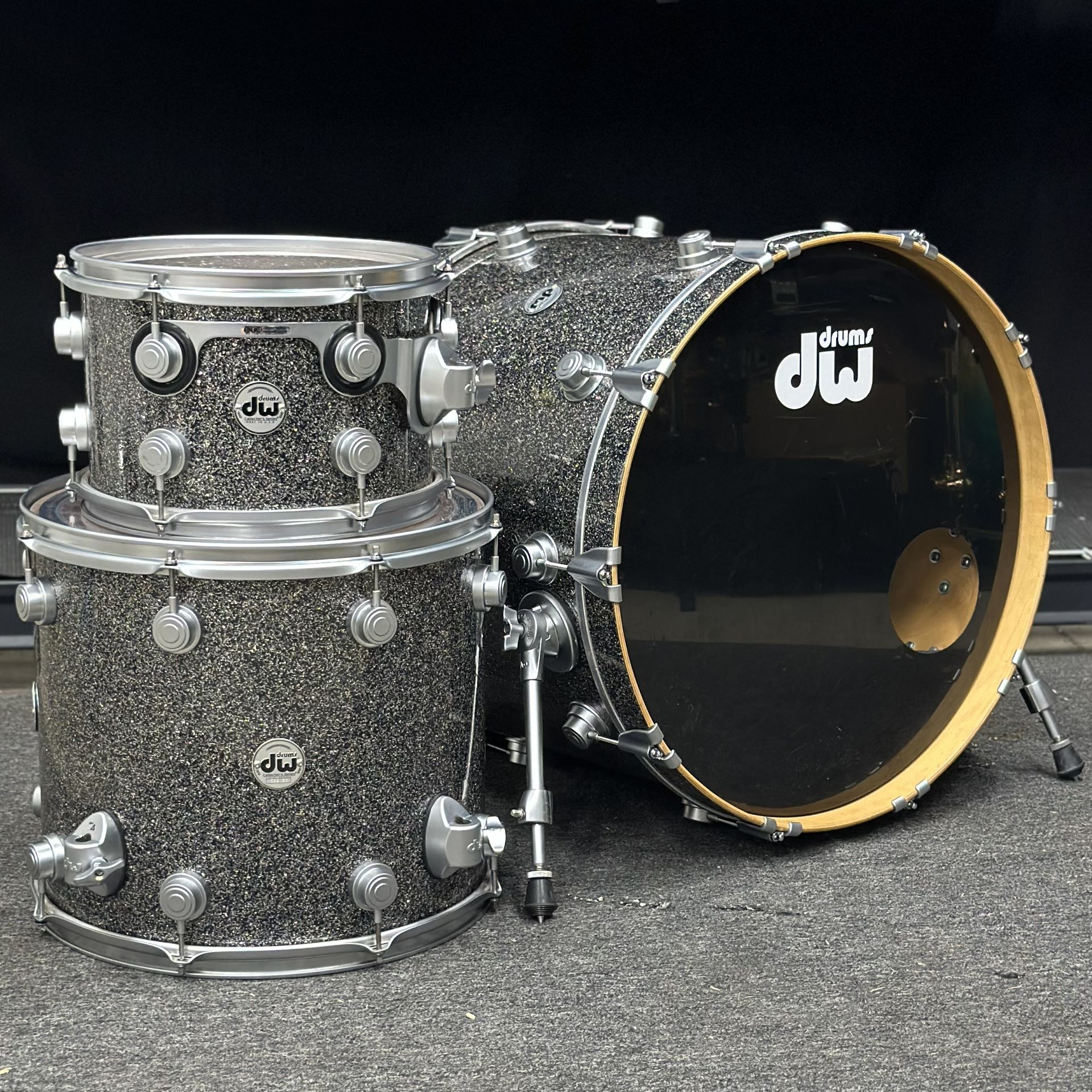 DW Collector’s Series 3 Piece Maple Drum Set - Black Galaxy - 12/16/22