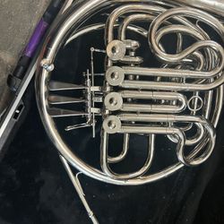 Silver Double French Horn 