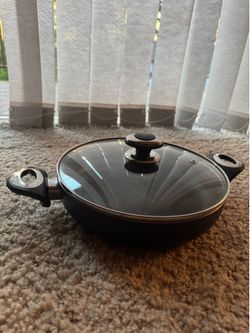 Low Pot Non-stick Coating with Glass Lid Cover