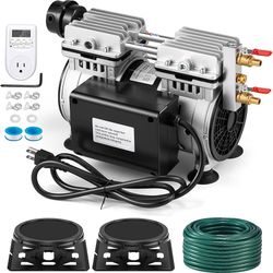 BRAND NEW IN BOX Poafamx Pond Aerator 5.76CFM, Lake Aeration System 550W Power for Up to 3 Acre, 3/4 HP Compressor with 2 Diffusers, 100' Weighted Tub