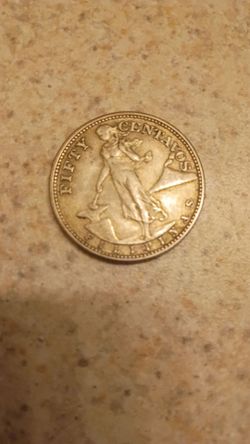 1944 silver 50 centavos
