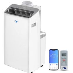 Whynter Inverter Portable Air Conditioner 14,000 BTU with Dual Hose, Dehumidifier, Cooling Fan & Smart Wi-Fi for 600 Sq Ft Rooms, NEX ARC-1230WN (12,0