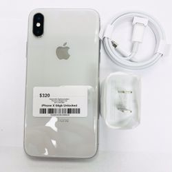 IPhone X (64 gb) unlocked with store warranty 