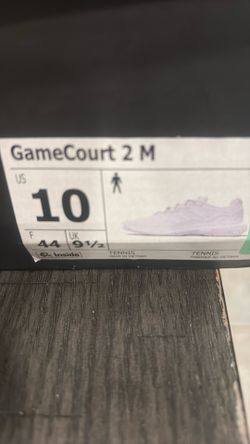 Men’s Adidas Size 10 GameCourt 2 M White/White Tennis Shoes Open Box