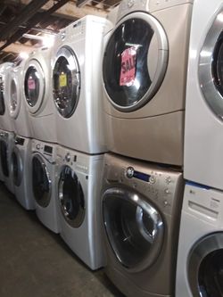 Front load washer and dryer set working perfectly with 4 months warranty from $375 and up