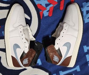 Nike Air Jordan 1 Mid Mocha Brown University Blue FQ7831-142 Men’s Sizes Shoes Nike Air Jordan 1 Mid Mocha Brown University Blue FQ7831-142  main image 2