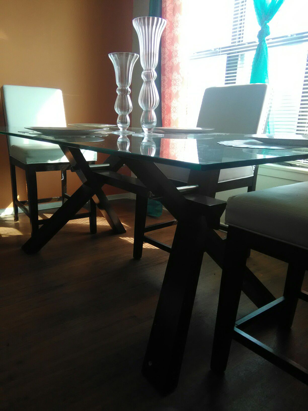 Dining room table set with chairs, like new condition