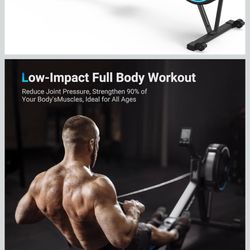 MERACH Rowing Machines for Home, Adjustable Air Resistance Professional Indoor Rowing Machine, Ergonomic Comfort Seat, Performance Monitor and Device 