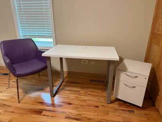 Desk, chair & file