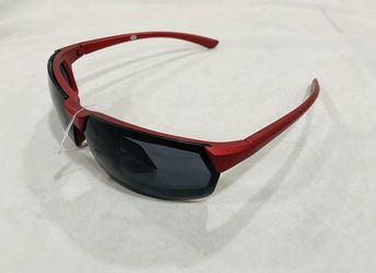 Sport Wrap Sunglasses Red and Black