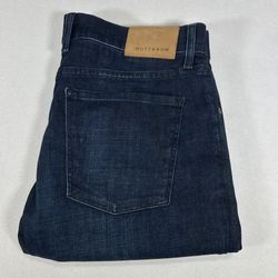 Mott & Bow Mens 35x32 Dark Blue Straight Mosco 5 Pocket Stretch Denim Jeans