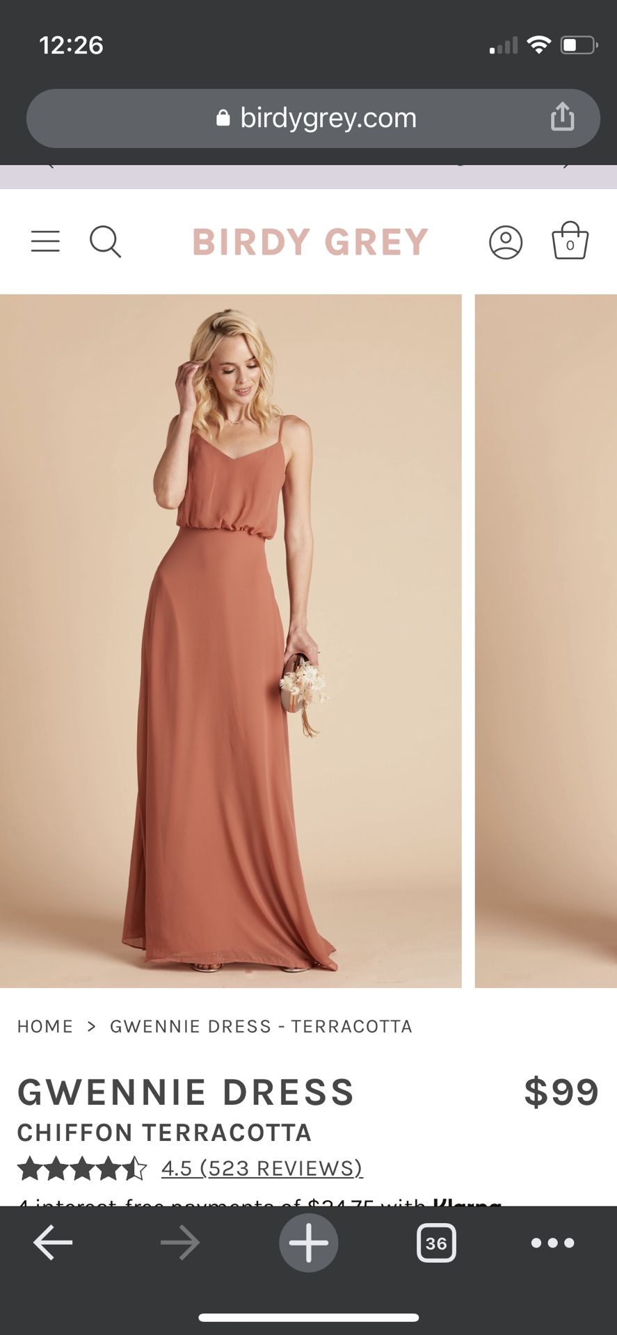 Birdy Gray Gwennie Dress - Terracotta