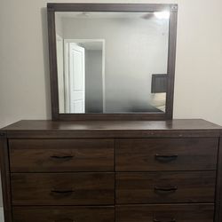 Dresser with mirror