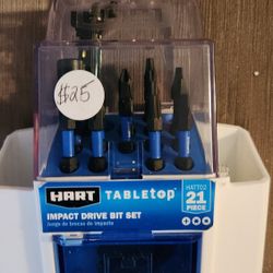 Hart Tabletop Impact Driver 25pc Bit Set