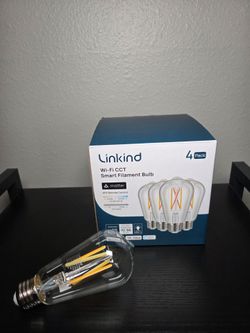 Linkind Matter ST19 Smart Home Protocol, Edison Bulbs, 4- Pack