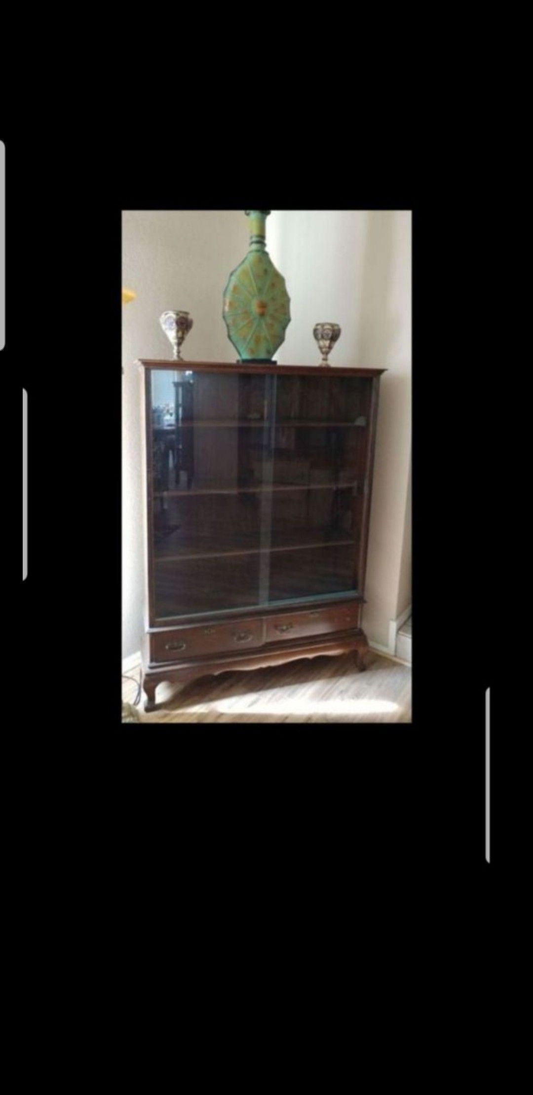 Antiques glass cabinet