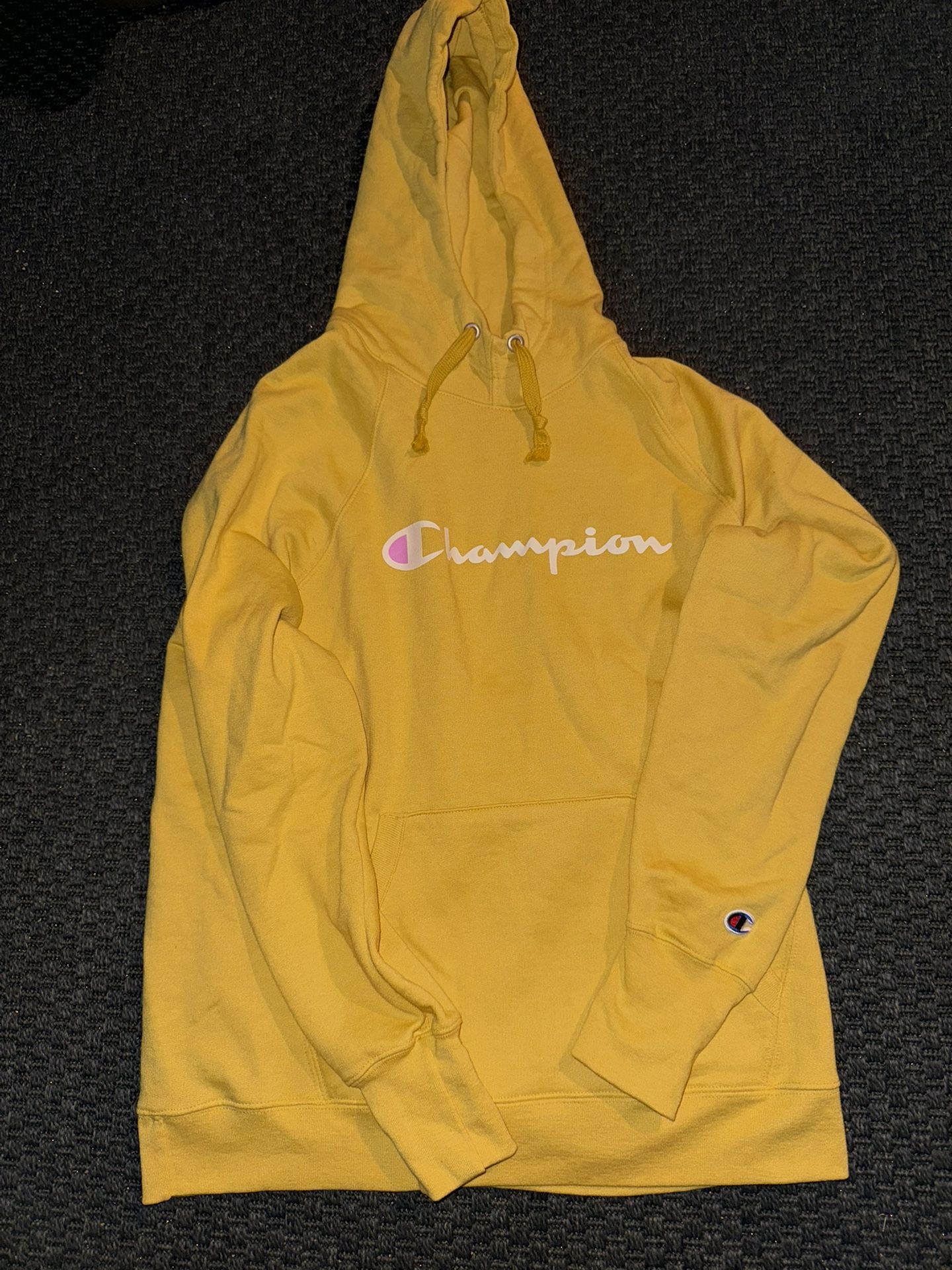 Champion Hoodie Yellow Size M