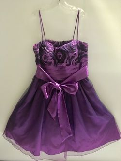 Teeze Me dress in purple.