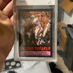 1985 Topps, Dan Marino record breaker most touchdown passes in a season near nine