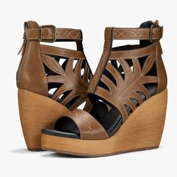 Rollda Women's Wedge Sandals, Platform Sandals High Heels for Women Size 7.5