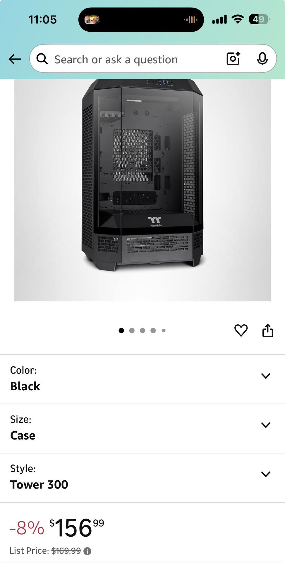 Thermaltake Tower 300 Black Micro-ATX Case