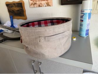Red and Black Checkered Basket pet basket