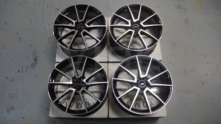 19" Romac Air 19x8.5 Polished Black Concave Rims Wheels fits Ford Mustang GT