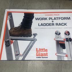 Little Giant Ladder Systems Work Platform & Ladder Rack Combo Pack Brand New