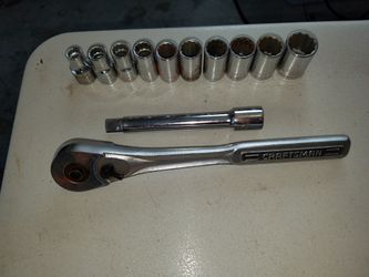 Craftsman metric socket set with quick-release ratchet