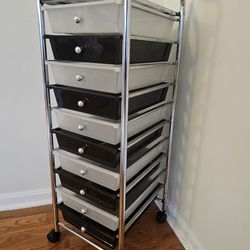 $45.00 - Storage/Craft Rolling Cart!  (10) Drawers/(4) Different Modern Design Looks - Like New Condition!