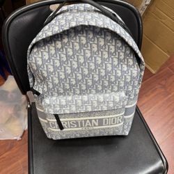 Christian Dior Backpack Blue Grey